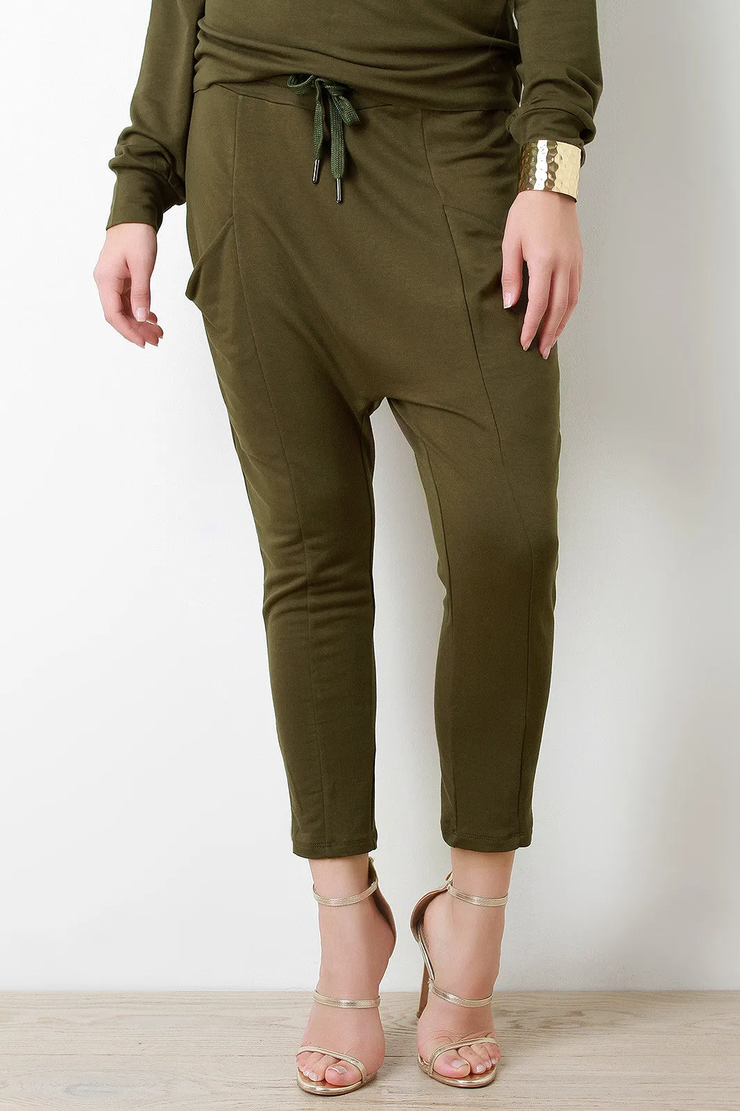 Drop Crotch Skinny Jogger Pants