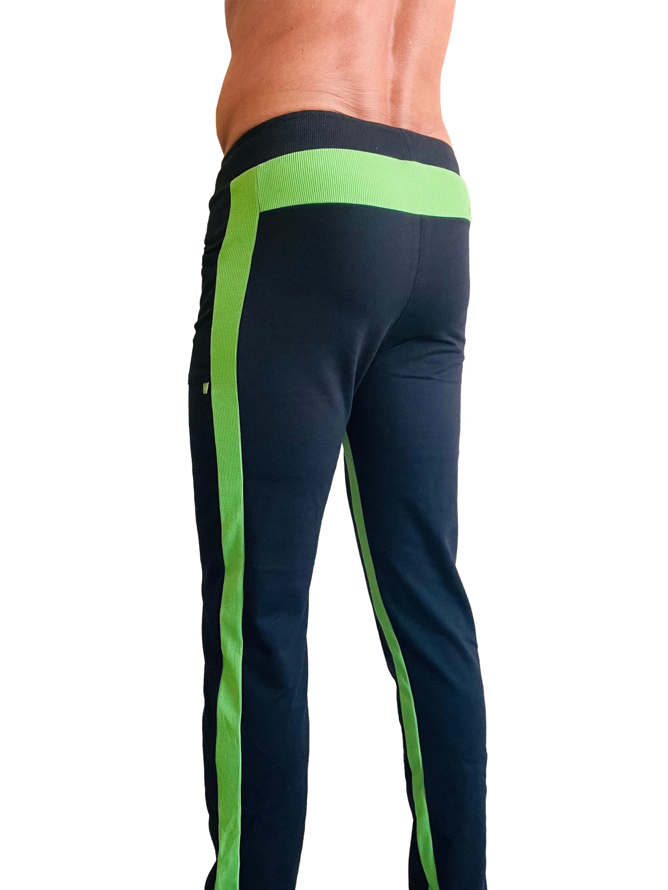 Eco-Track & Yoga Sweat Pant (Black w/Bamboo Green)