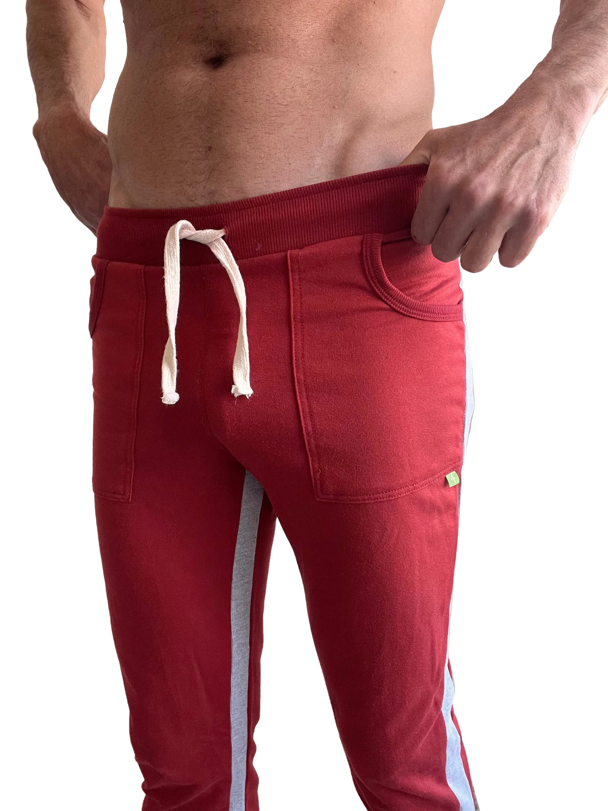 Eco-Track & Yoga Sweat Pant (Cinnabar Red w/Grey)