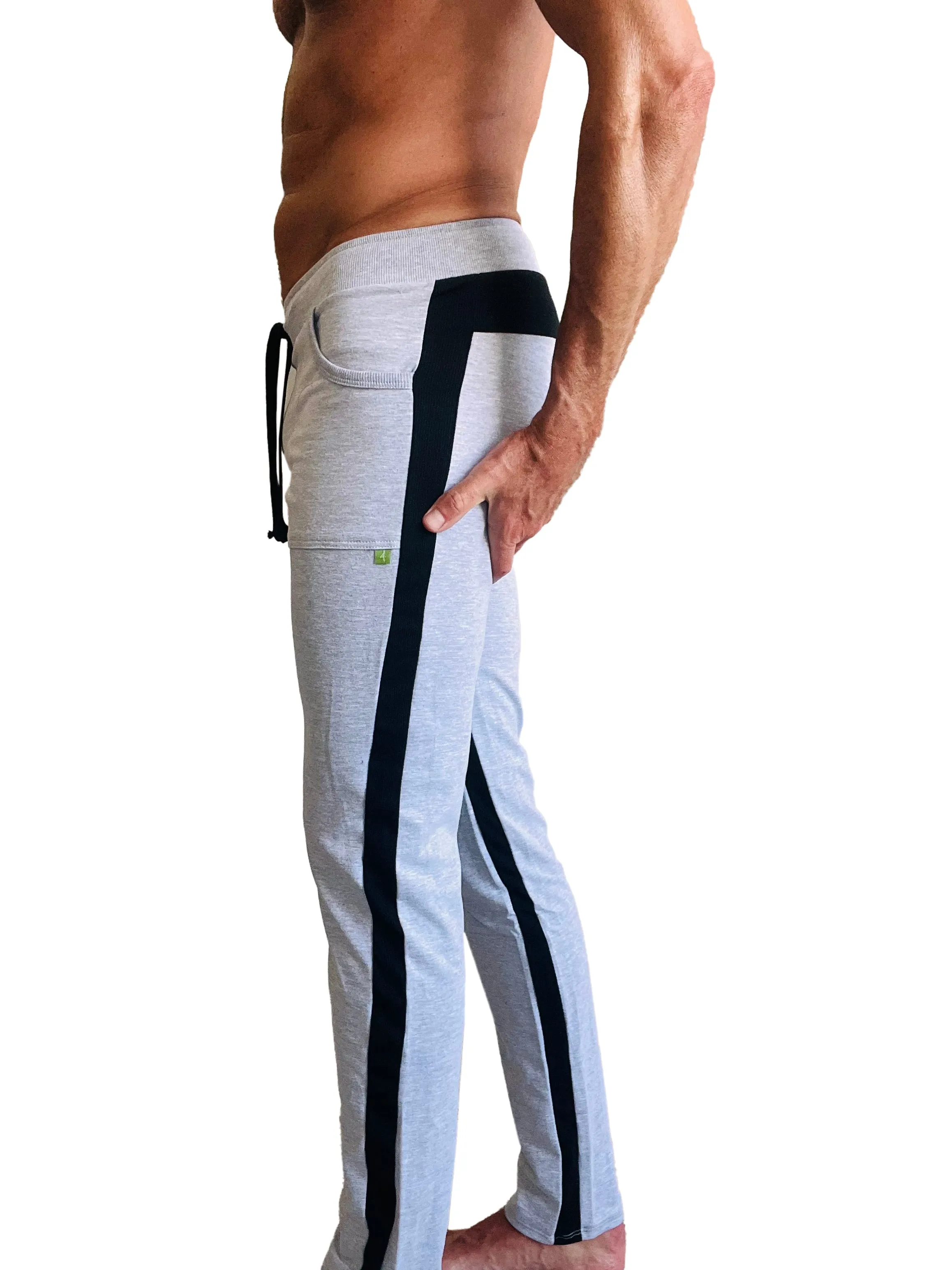 Eco-Track & Yoga Sweat Pant (Heather Grey w/Black)