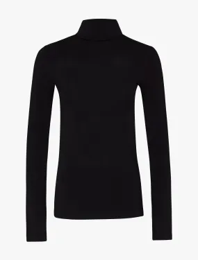 Ellon Micromodal Turtleneck Top in Black