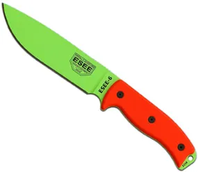 ESEE-6P-VG Venom Grn Plain Edge Org Hnd