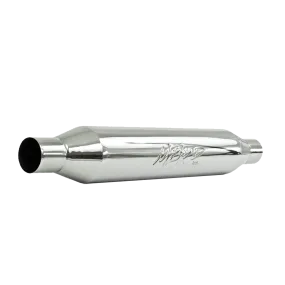 Exhaust Resonator 2.25 Inch Inlet/Outlet 22 Inch Body 26 Inch Overall T304 Stainless Steel MBRP