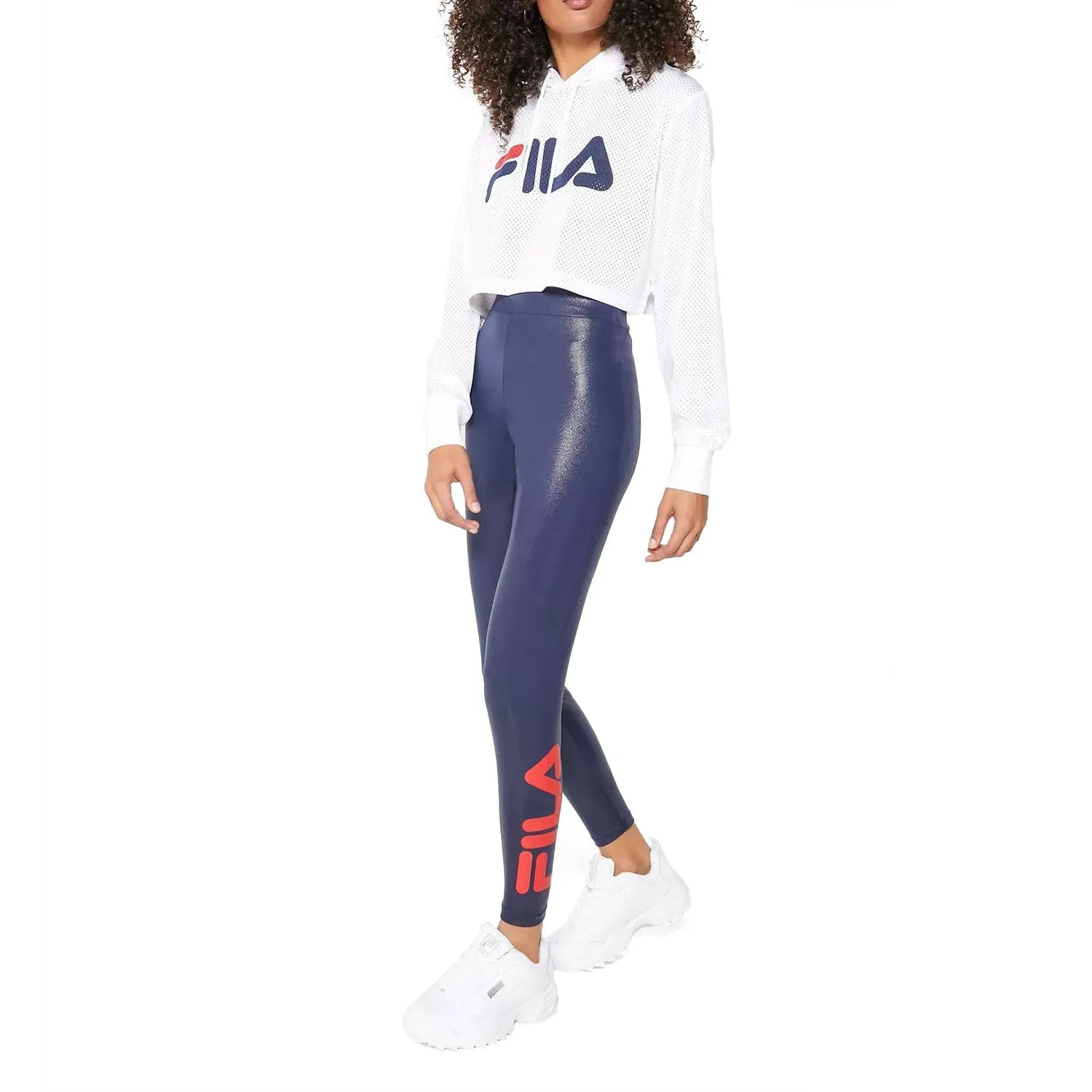 Fila Skyler High Waist Women's Leggings Peacoat-Red