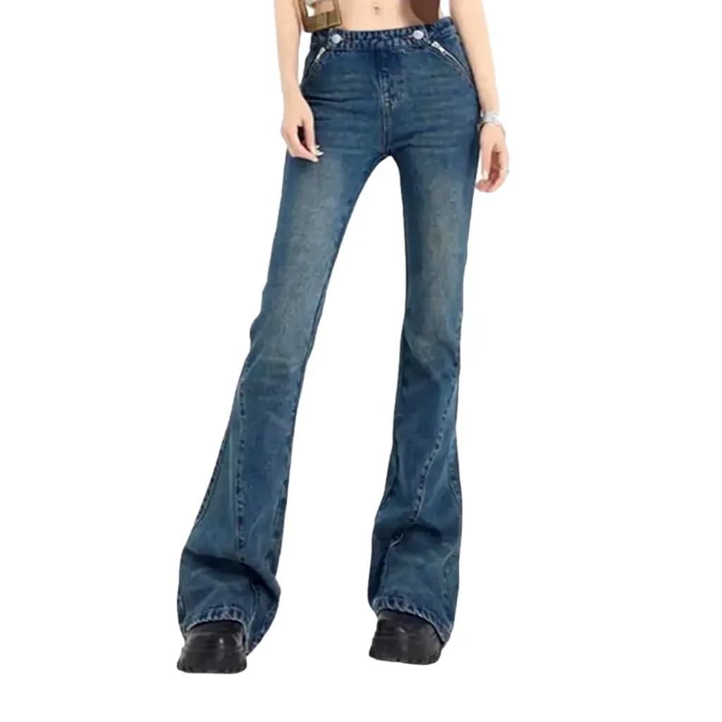 Floor-length bootcut jeans for ladies