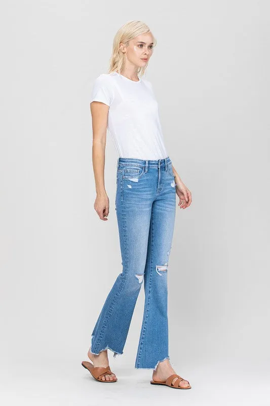 Flying Monkey Mid-Rise Flare with Hem Detail