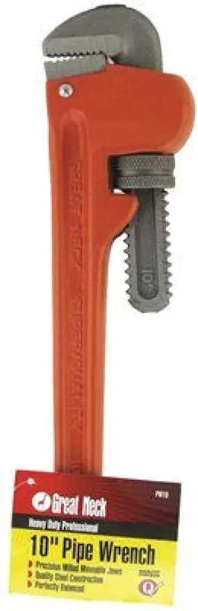 Great Neck Pipe Wrench' 10 In.