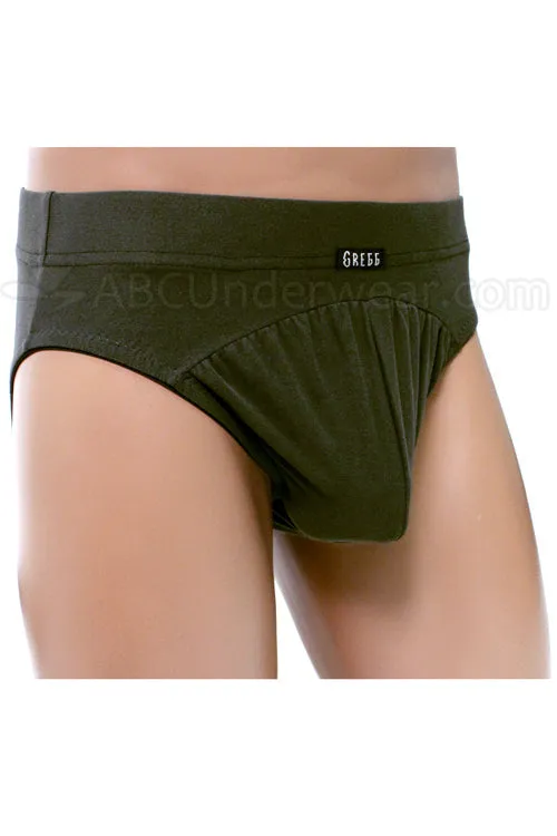 Gregg Contoured Microfiber Brief Underwear - Olive Army Green