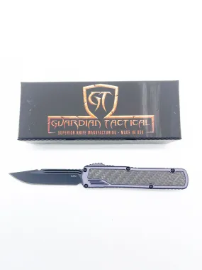 Guardian Tactical Scout CF OTF 142111 Gray Carbon Fiber Inlay Black Tactical S/E Blade