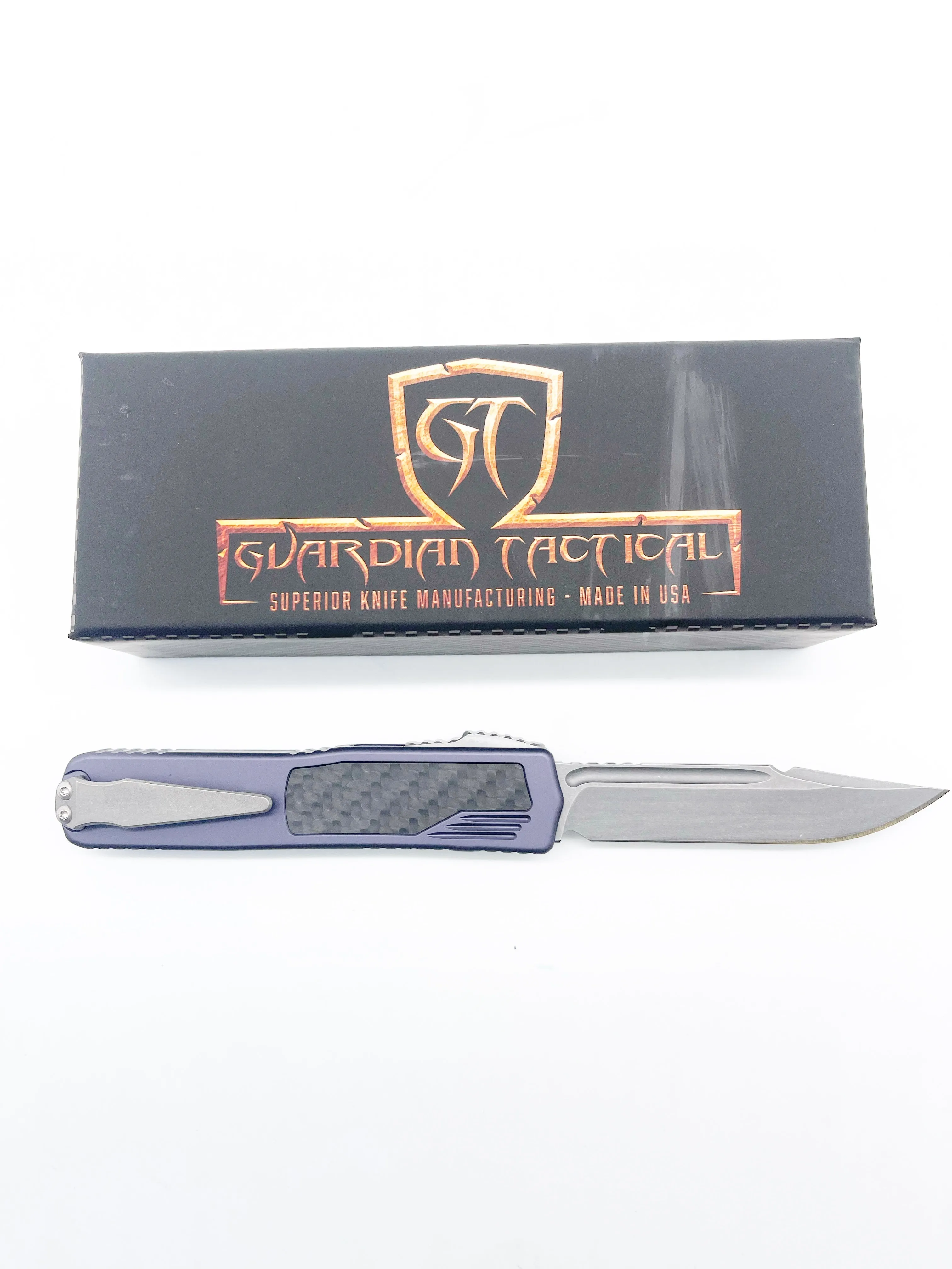 Guardian Tactical Scout CF OTF 142511 Gray Carbon Fiber Inlay Stonewash S/E