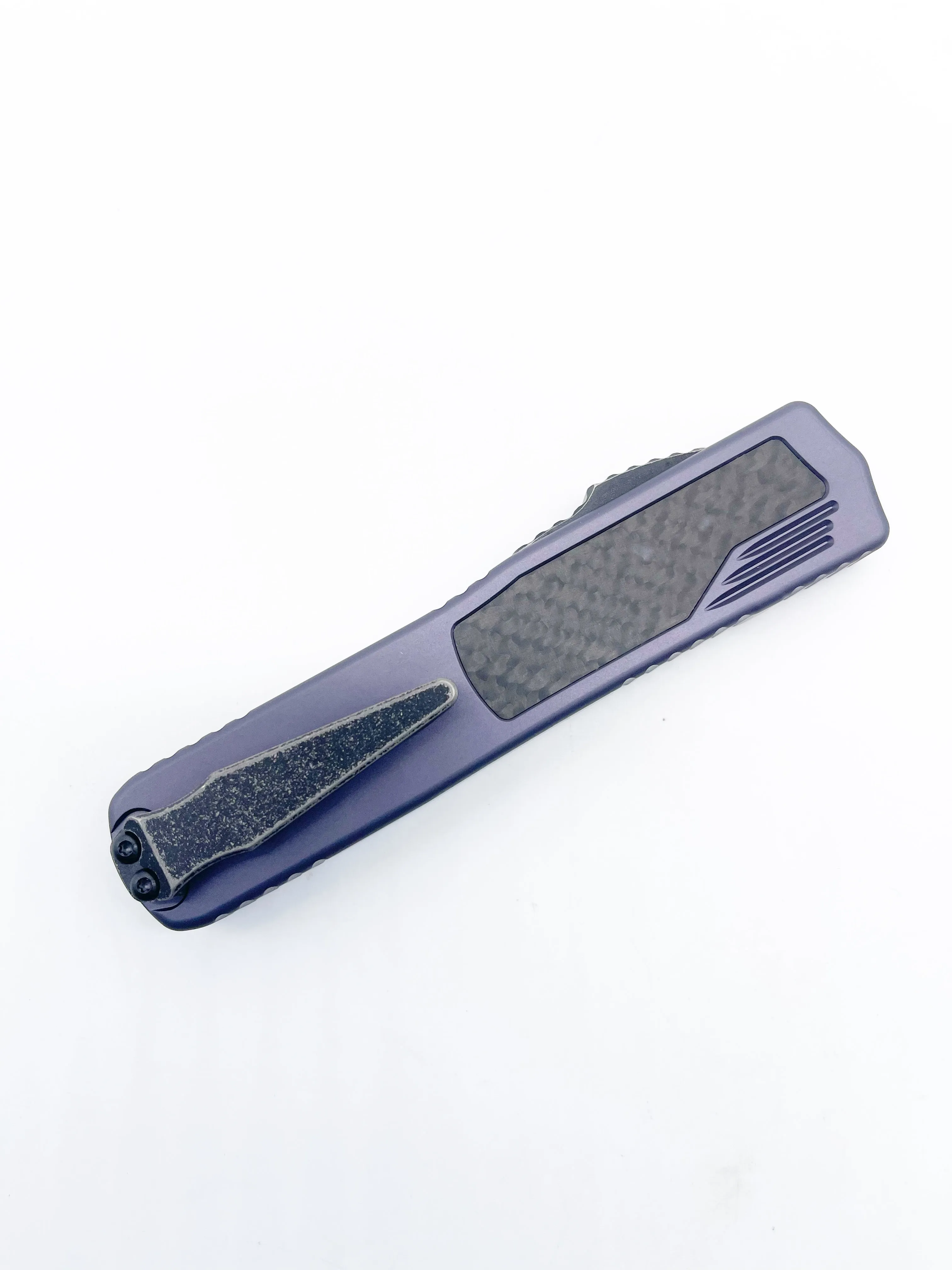 Guardian Tactical Scout CF OTF 142611 Gray Carbon Fiber Inlay Dark Stonewash S/E Serrated