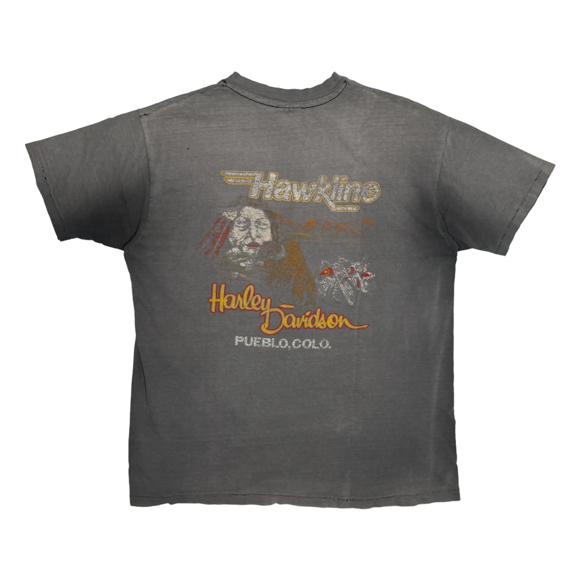 Harley Davidson 80s Faded Colorado Hawkline T-Shirt