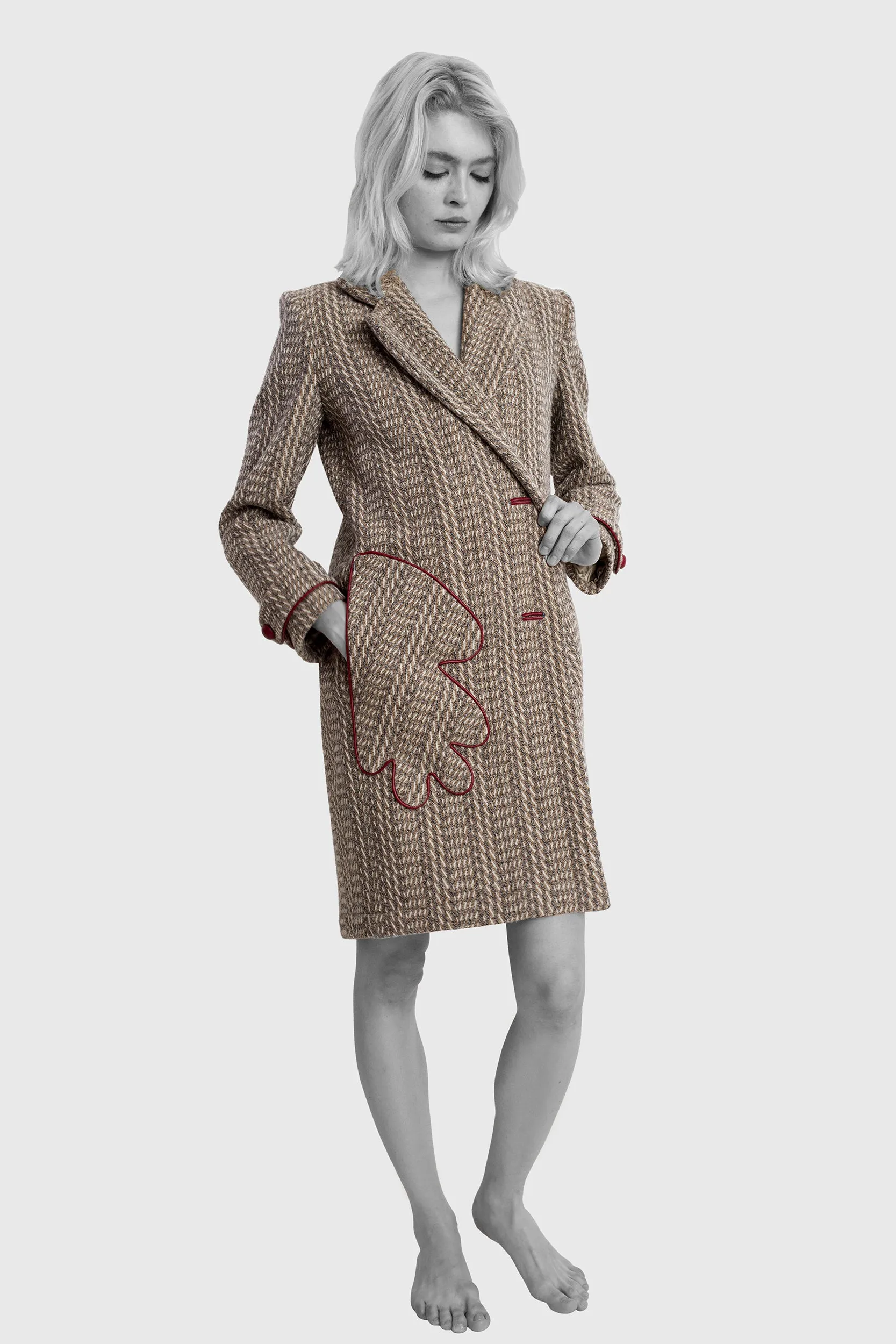 Herringbone Hands Coat