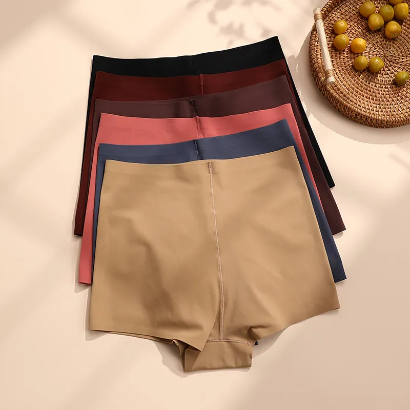 High-Waisted Solid Color Boyshorts Underwear