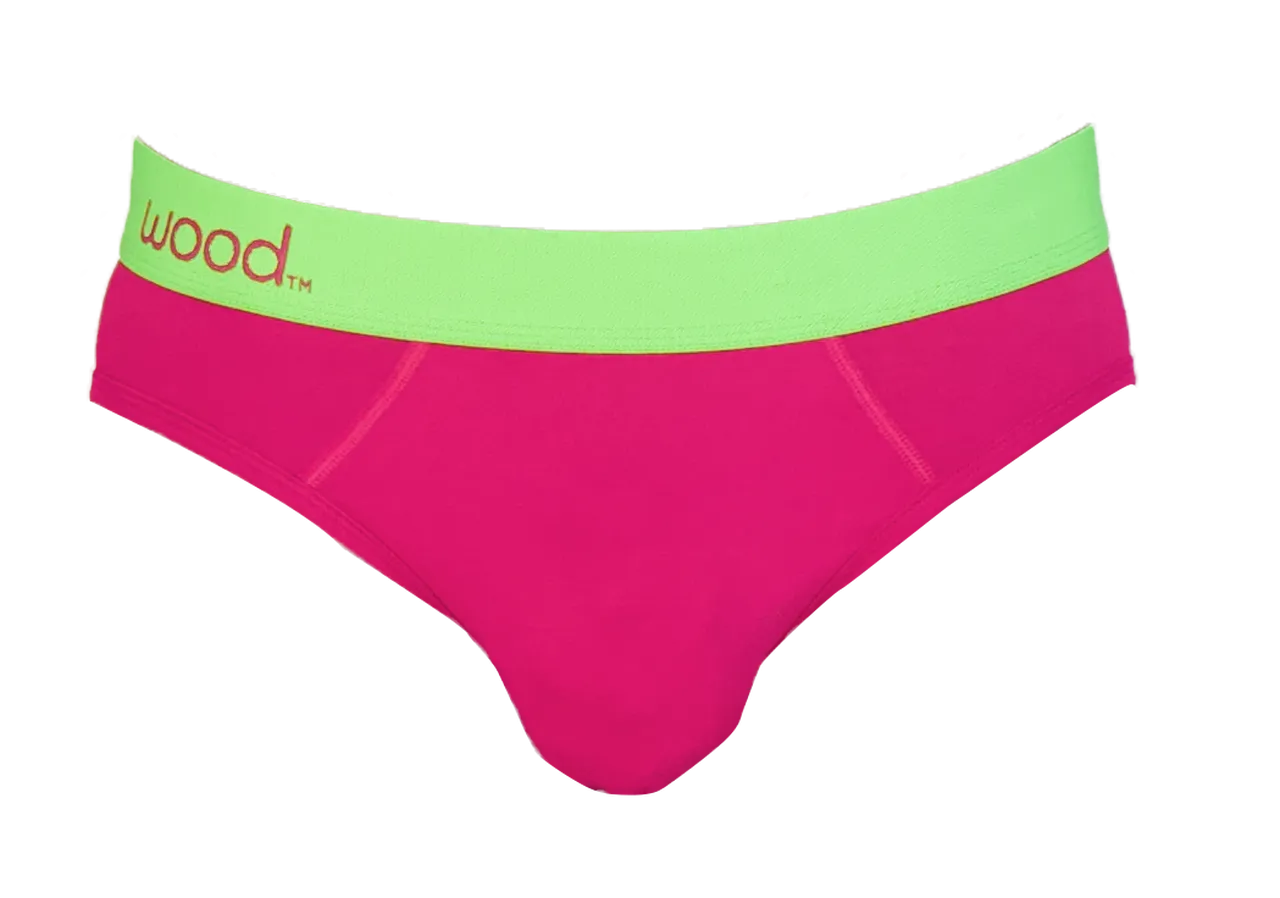 Hip Brief in Watermelon by Wood Underwear