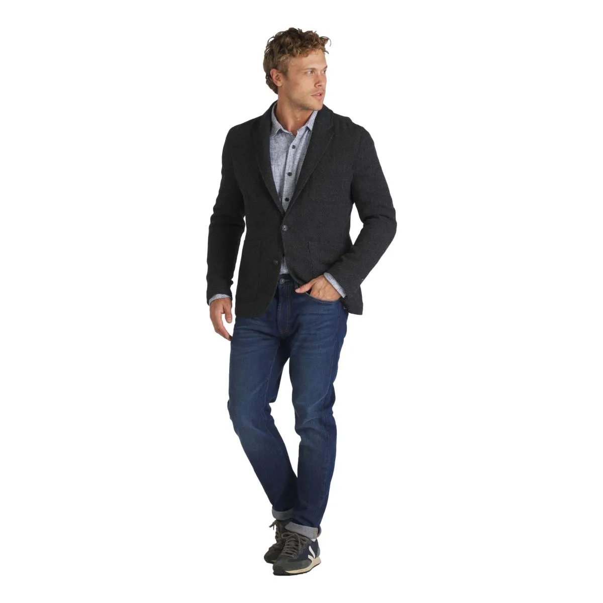 Hutton Wool Twill Sport Coat Charcoal