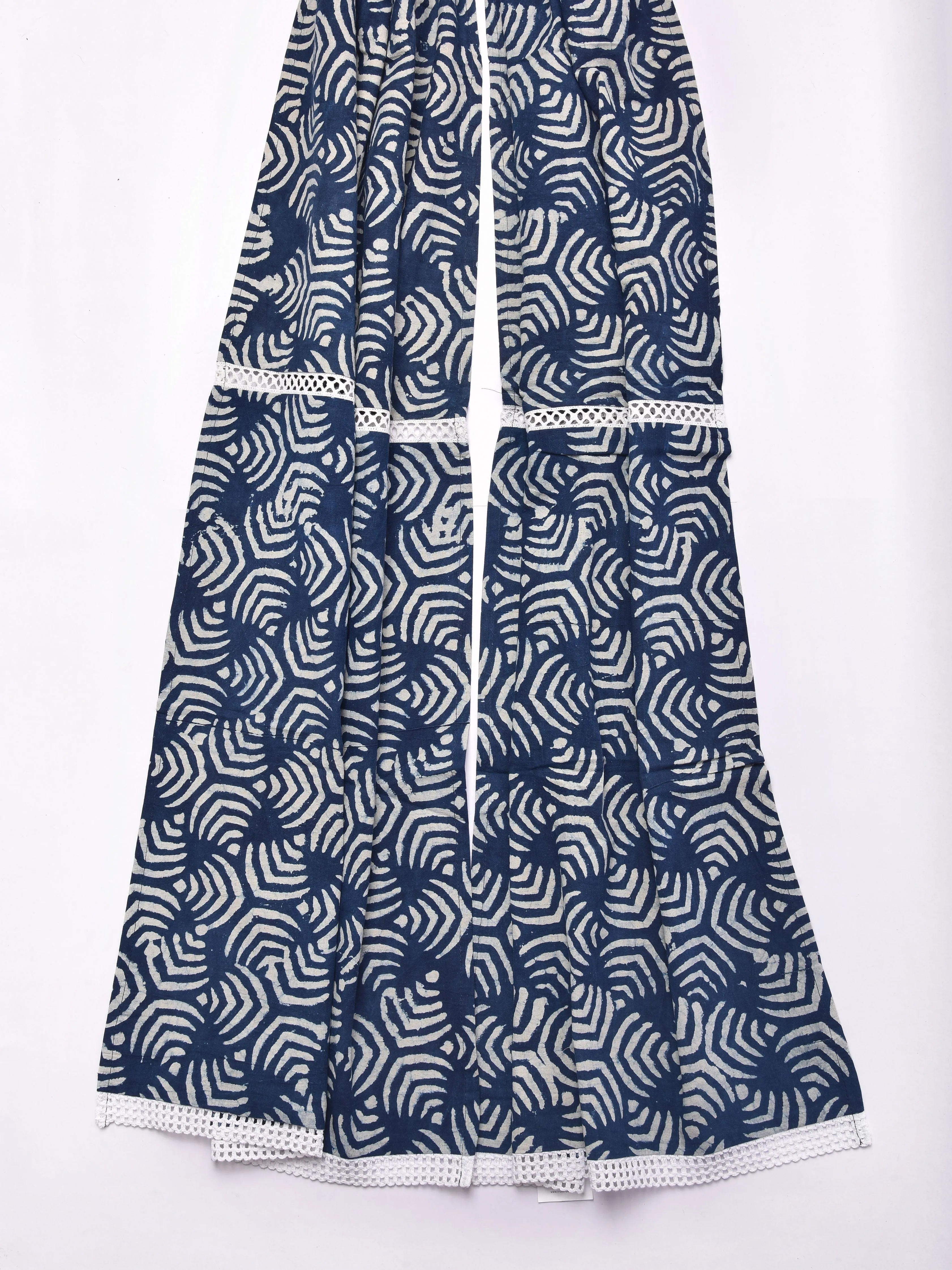 Indigo Overall Print Cotton Stole