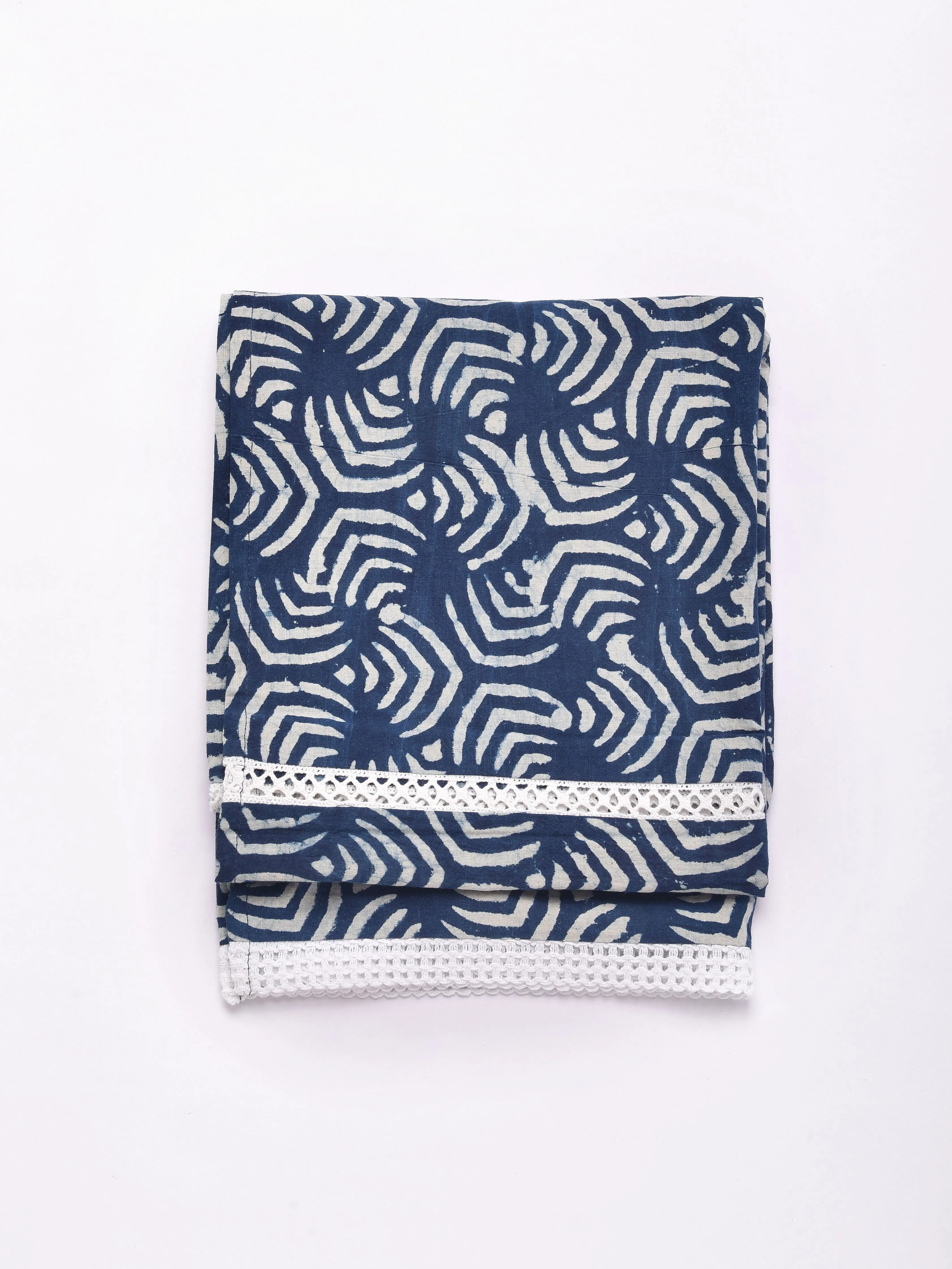 Indigo Overall Print Cotton Stole