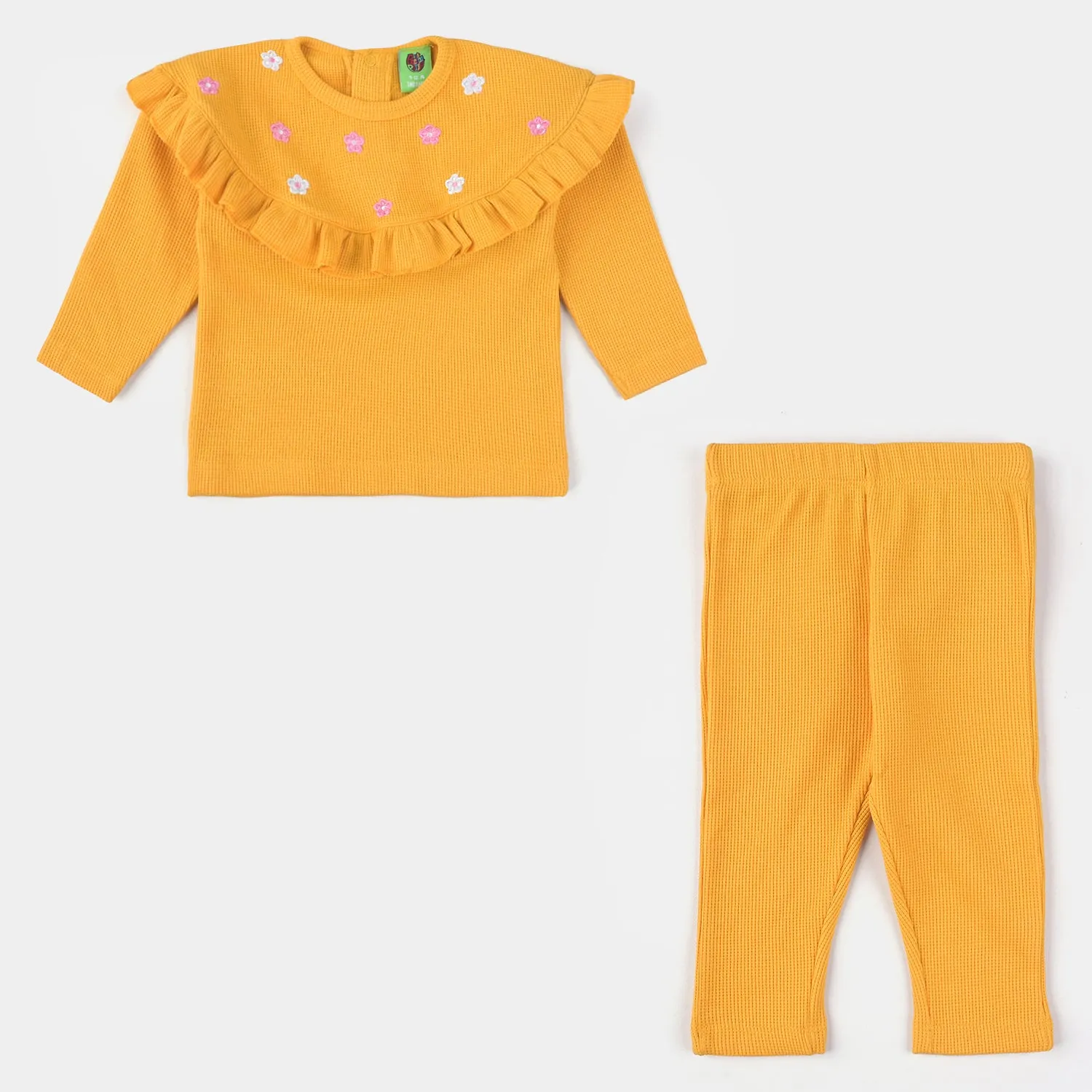 Infant Girls Thermal Suit Fashion Frill-Citrus