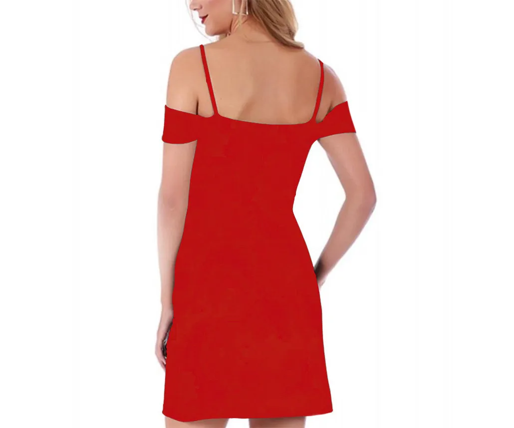 InstantFigure Short Off Shoulder Cowl Neck Dress 169460