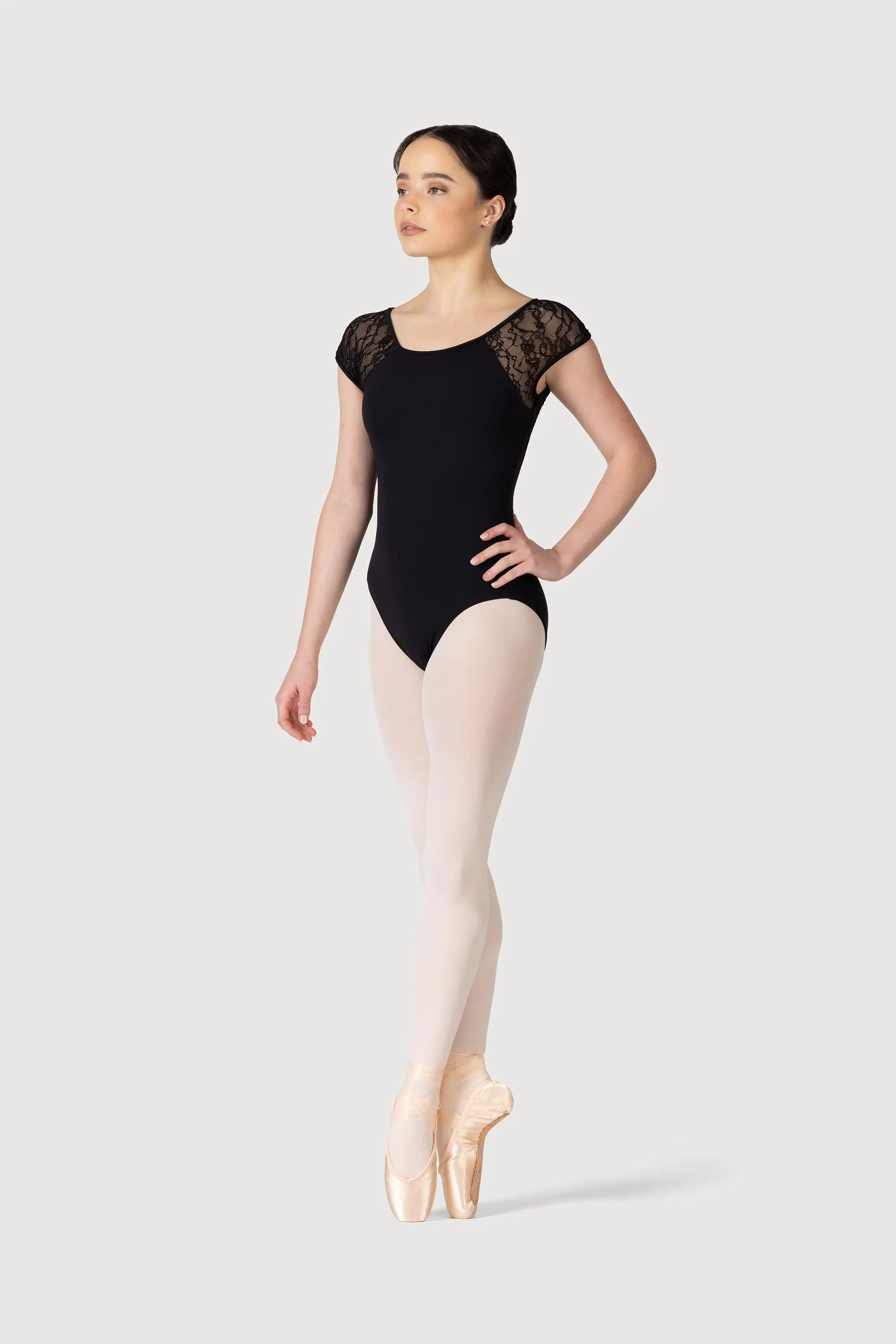 L56042 - Bloch Chiwa Womens Lace Button Leotard