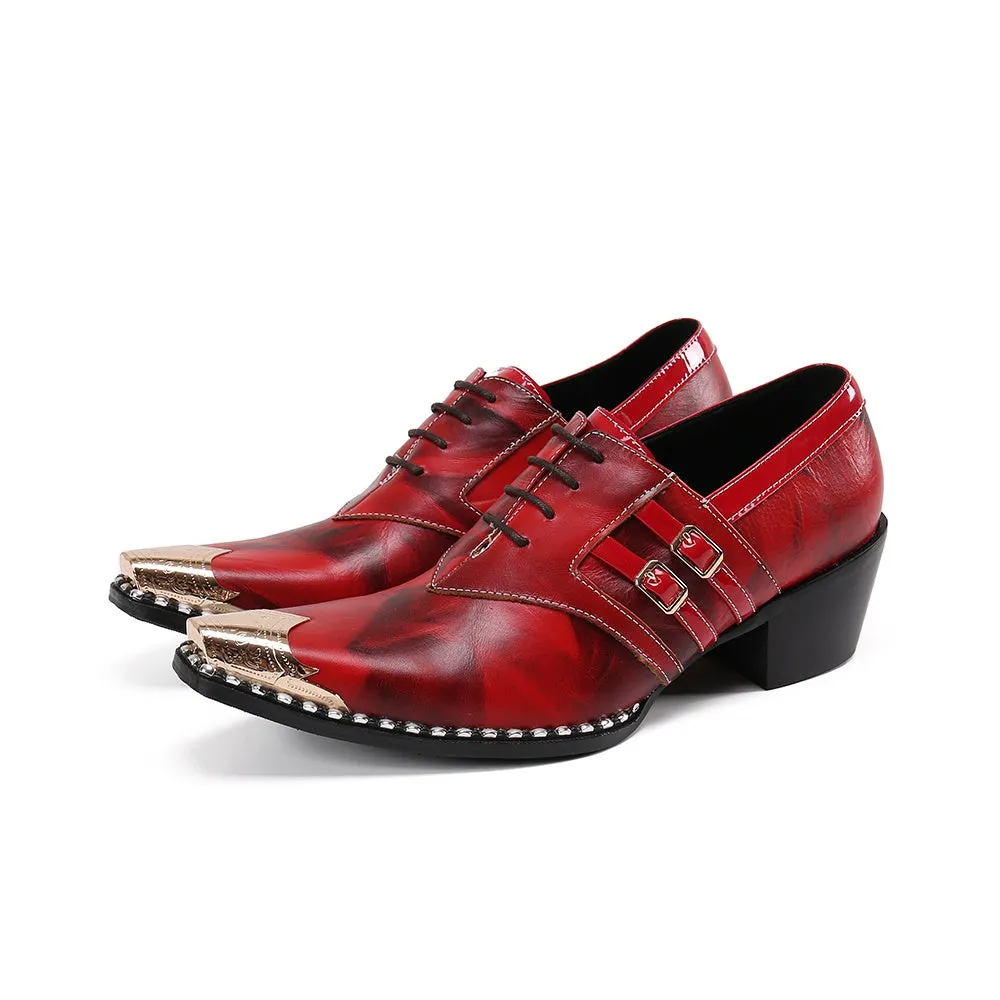 Lace Up Exquisite Metal Toe Oxfords for Men