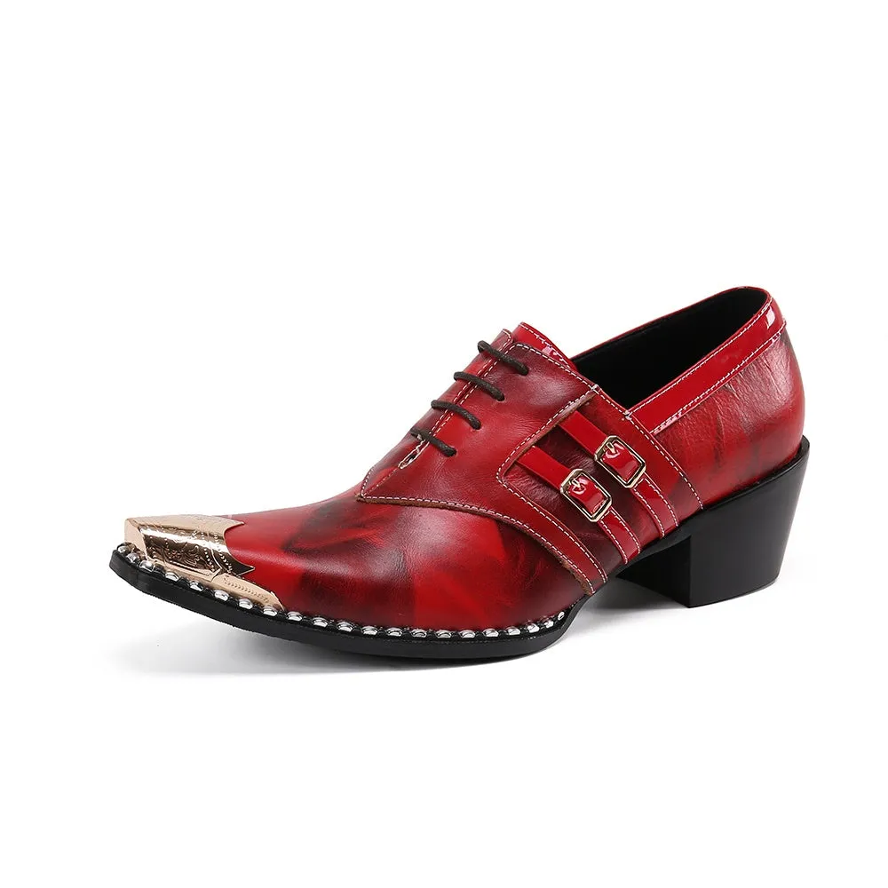 Lace Up Exquisite Metal Toe Oxfords for Men