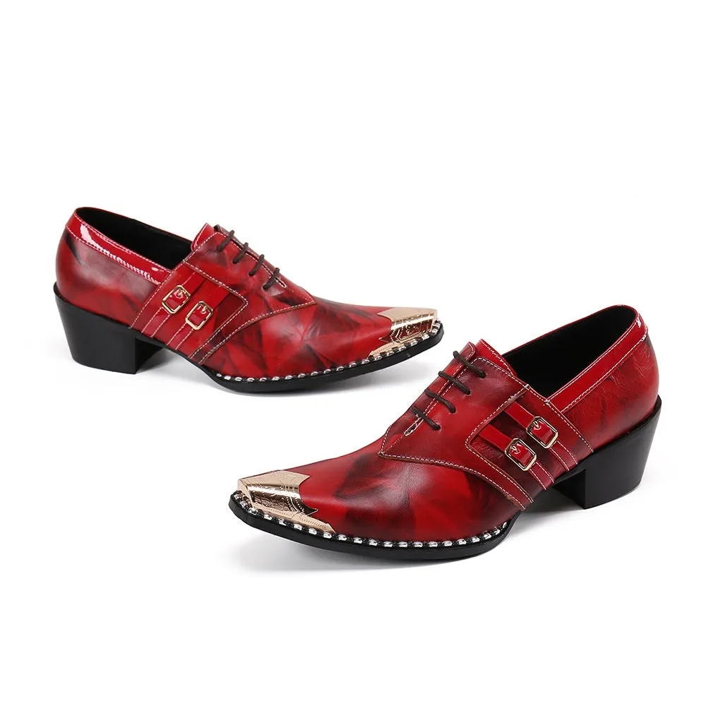 Lace Up Exquisite Metal Toe Oxfords for Men