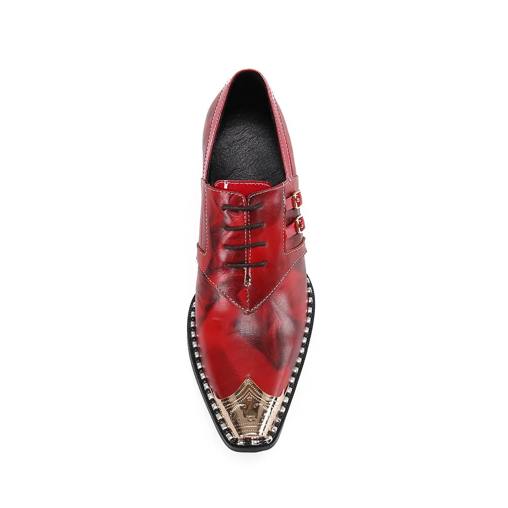 Lace Up Exquisite Metal Toe Oxfords for Men