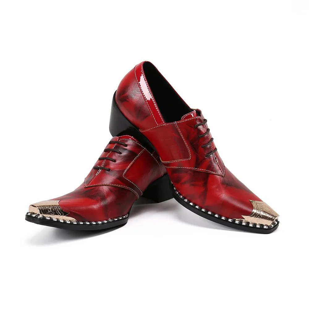 Lace Up Exquisite Metal Toe Oxfords for Men