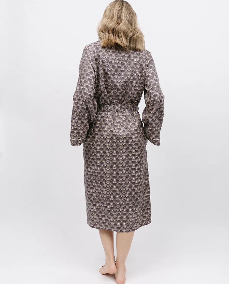 Lana Geo Print Long Dressing Gown