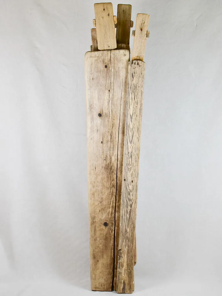 Large driftwood totem sculpture by JP Dreano - 8 characters 61½"