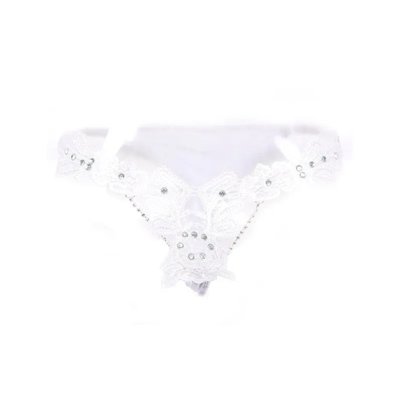 Large size sexy lingerie underwear low-waist T trousers embroidery lace thongs