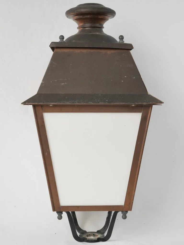 Large vintage copper street lantern - lamp post 28¼" x 15"