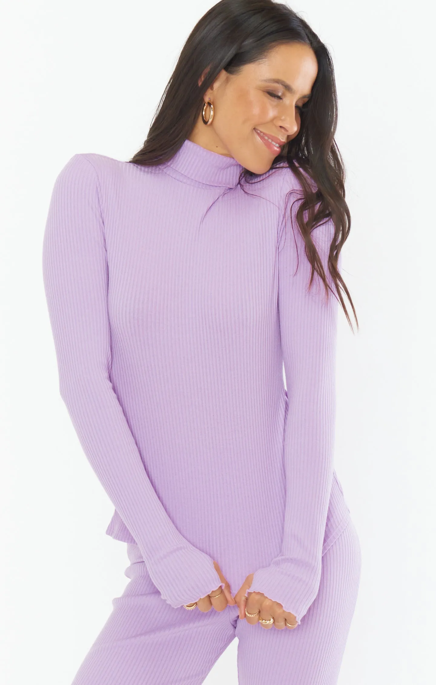 Layer Up Top ~ Lillac Rib Knit