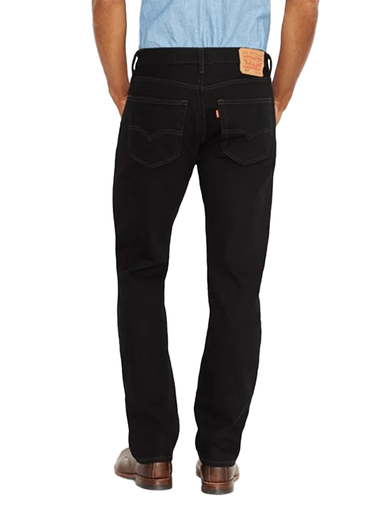 Levi Strauss Men's 505 Regular Fit Black Jeans