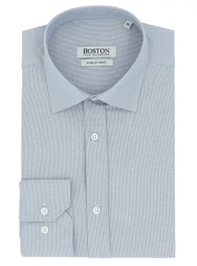 Liberty Business Blue Grey Microchecked Shirt