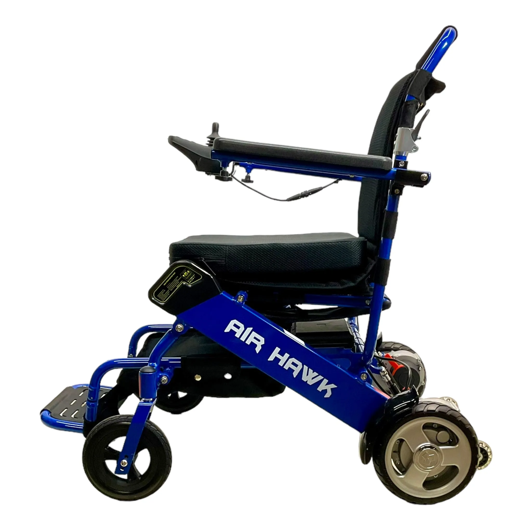 Like-New Air Hawk Folding Power Wheelchair | 16 x 16 inch Seat | Lightweight Folding Frame