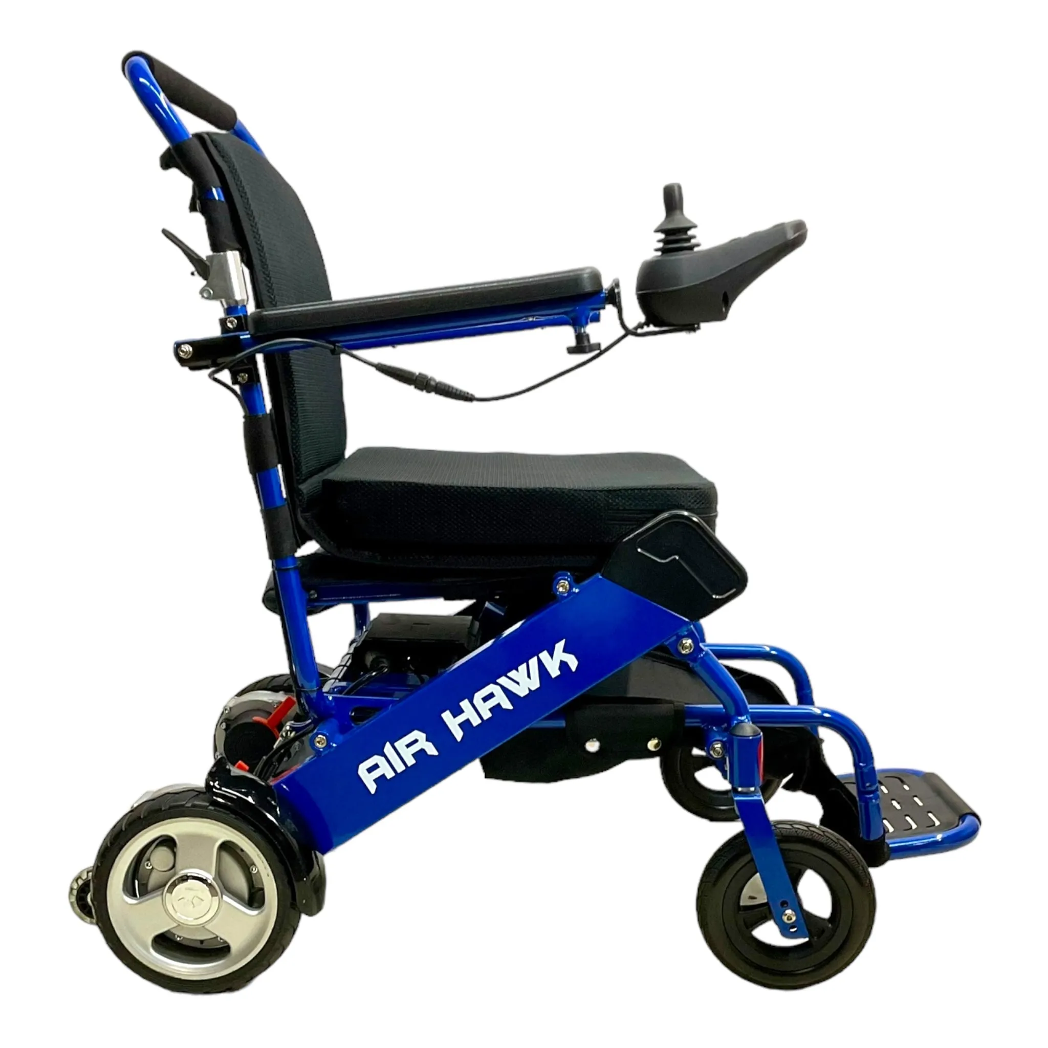 Like-New Air Hawk Folding Power Wheelchair | 16 x 16 inch Seat | Lightweight Folding Frame