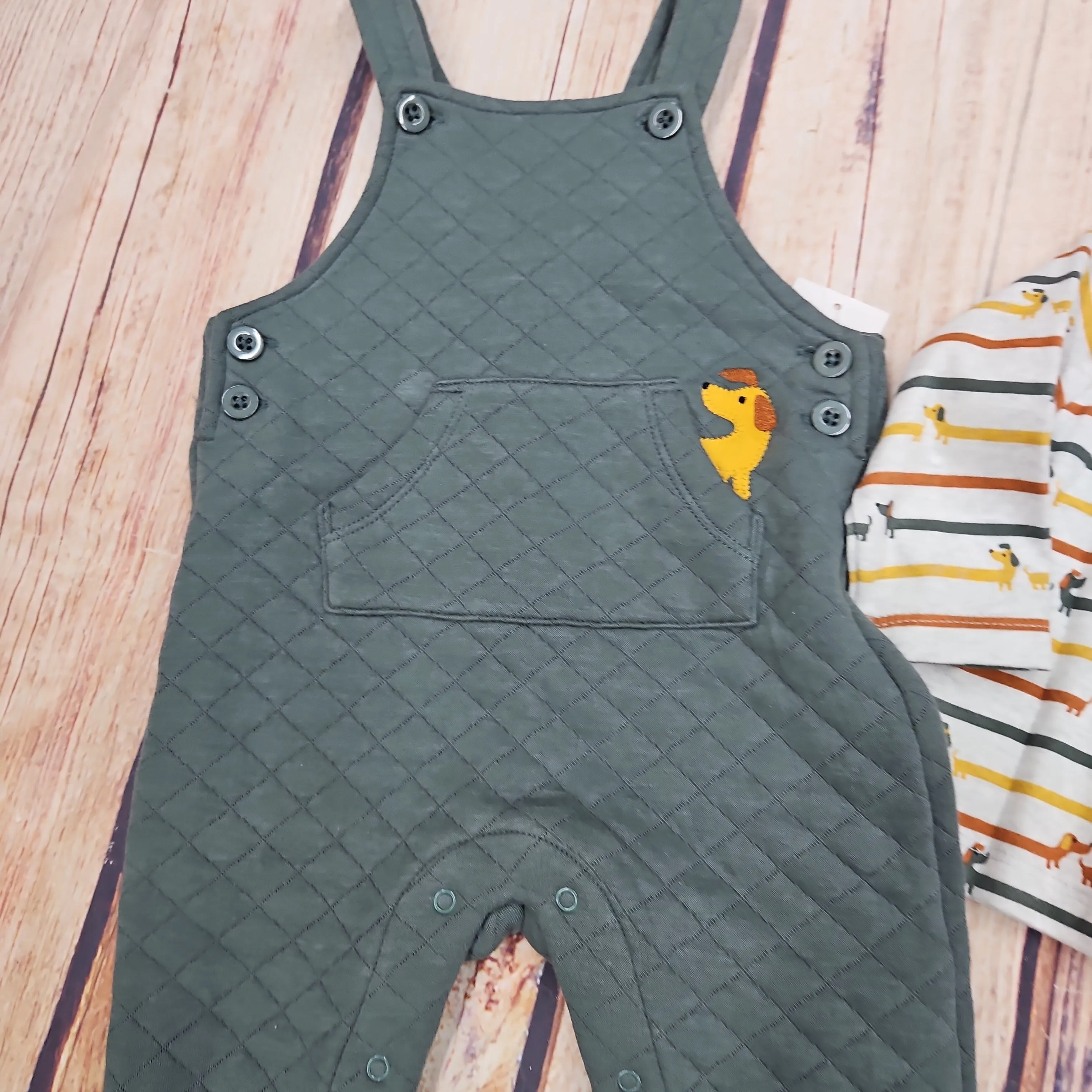 LITTLE ME DACHSHUND OVERALL SET