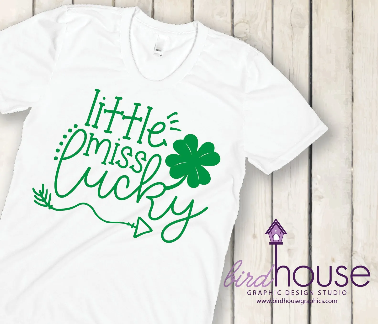 Little Miss Lucky, Cute St. Patricks Day, Custom Matte or Gliiter T-Shirt, Personalized, Any Color, Any Text