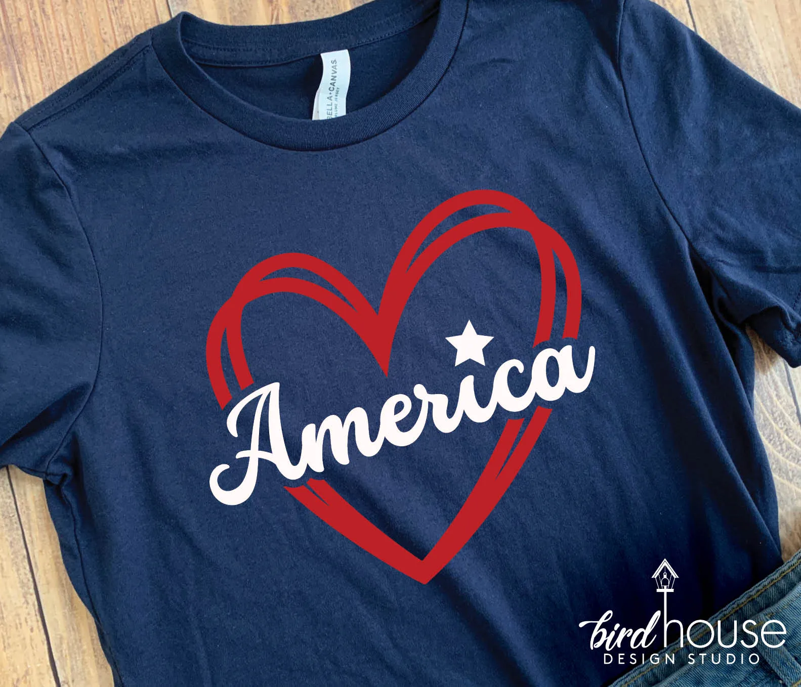 Love the USA, America Shirt, Cute July 4th Graphic Tees