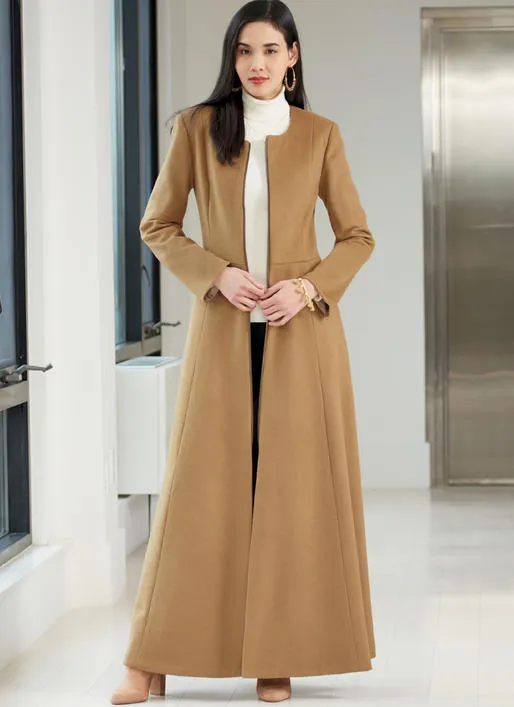 M7848 Misses'/Miss Petite and Women's/Women Petite Coats and Belt