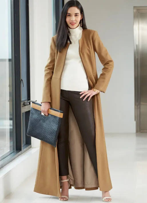 M7848 Misses'/Miss Petite and Women's/Women Petite Coats and Belt