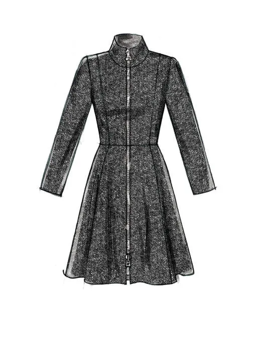 M7848 Misses'/Miss Petite and Women's/Women Petite Coats and Belt