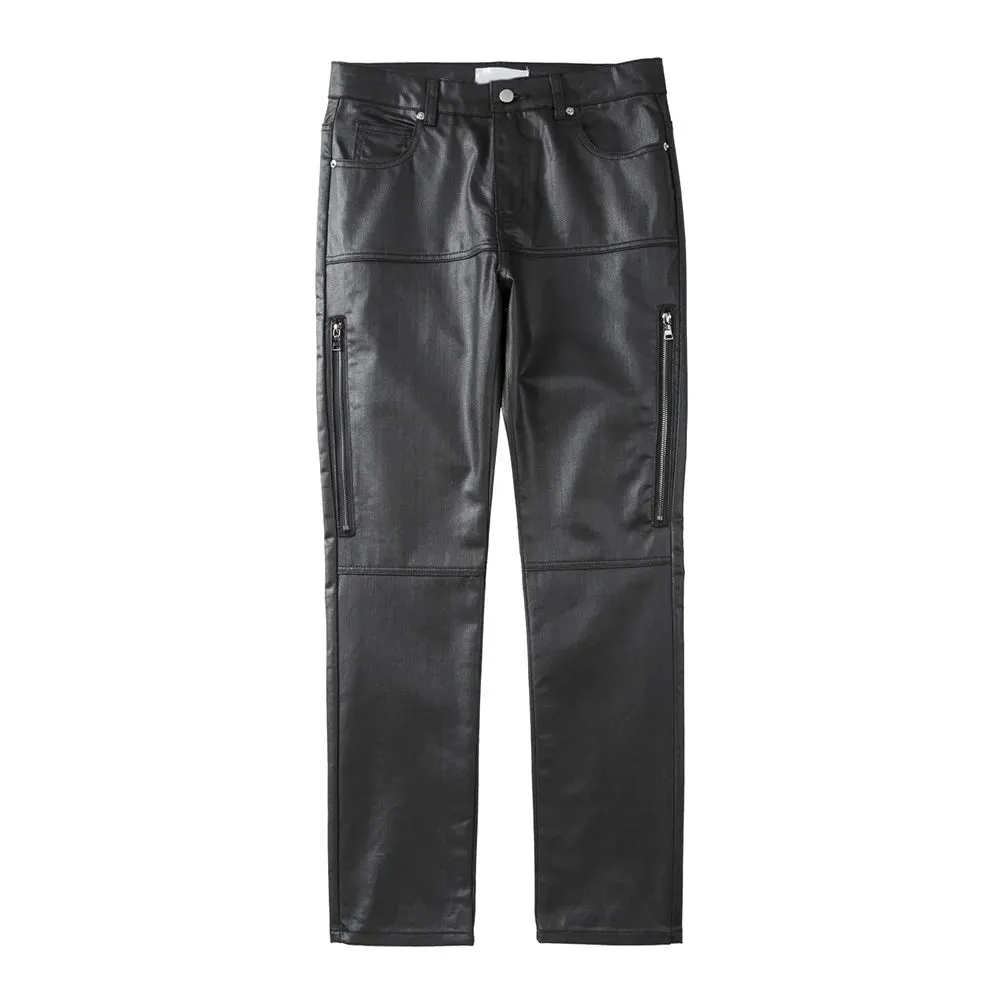 MADSHED Waxed Tide Brand Straight-Leg Pants