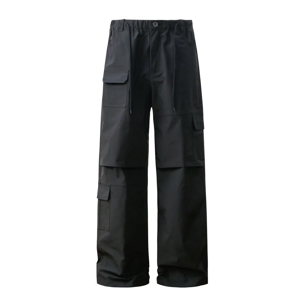 Men's Fashion Irregular Pocket Straight-leg Trousers