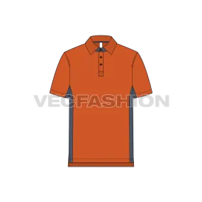 Mens Jersey Polo Neck Shirt