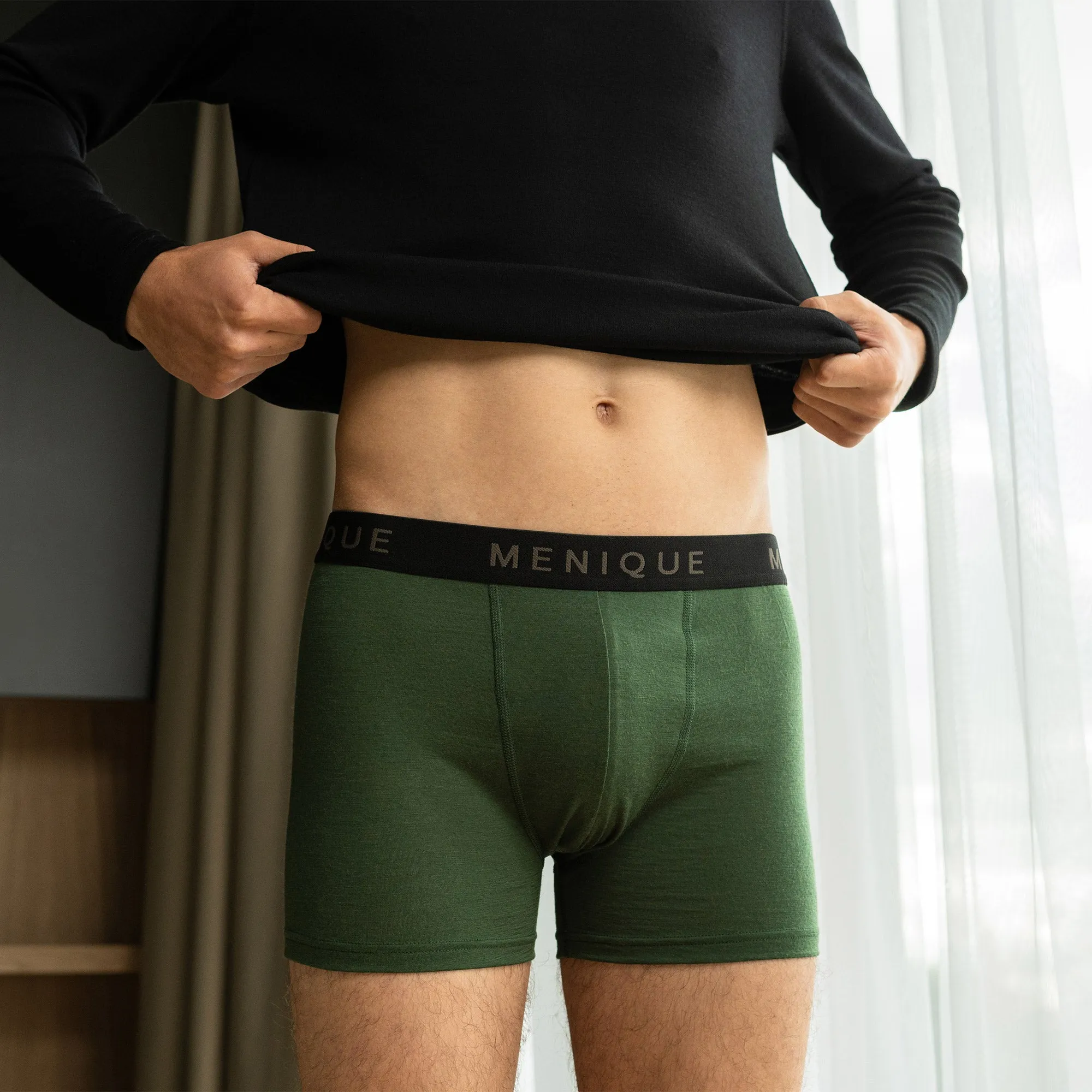 Men's Merino Short Boxer Briefs