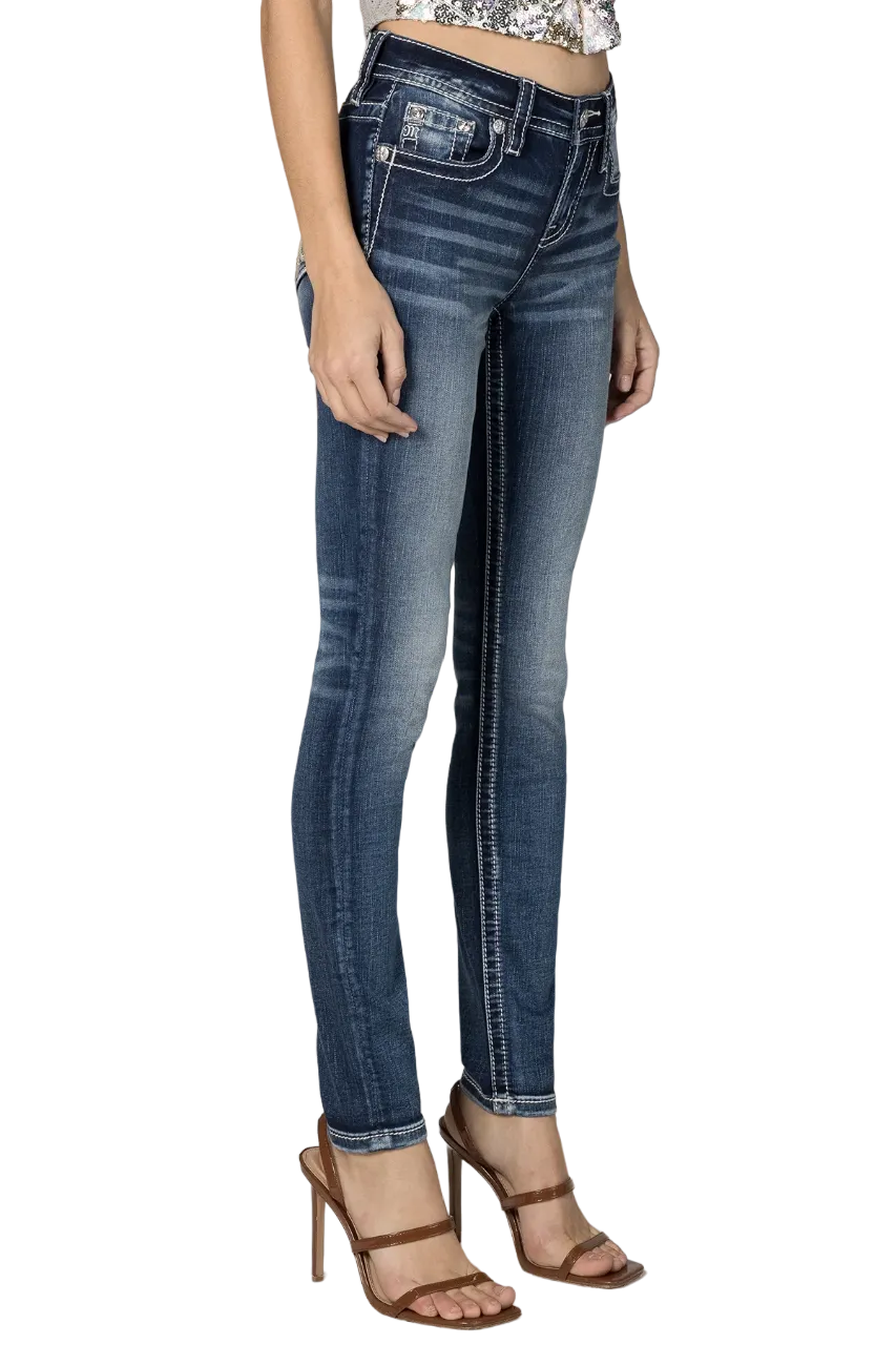 Miss Me Women's Fantastic Fleur De Lis Skinny Jean